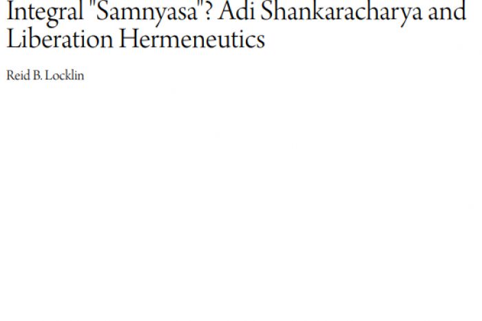 Integral Samnyasa? Adi Shankaracharya and Liberation Hermeneutics